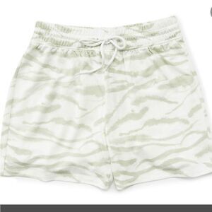 Como Vintage Knit Shorts Zebra Green Lounge Pull on XL nwt